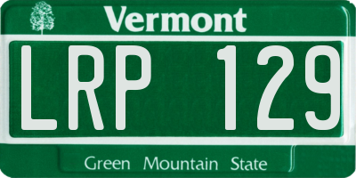 VT license plate LRP129