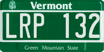 VT license plate LRP132