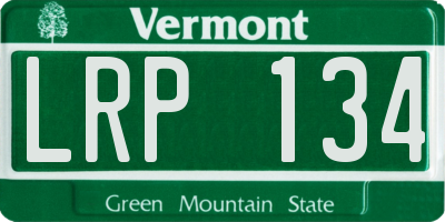 VT license plate LRP134