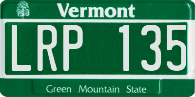 VT license plate LRP135