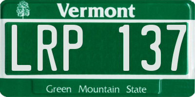 VT license plate LRP137