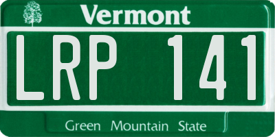 VT license plate LRP141