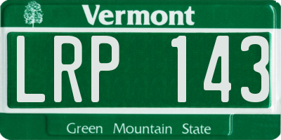 VT license plate LRP143