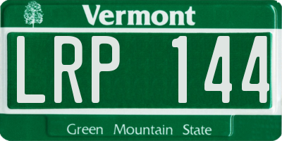 VT license plate LRP144
