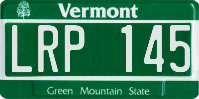 VT license plate LRP145