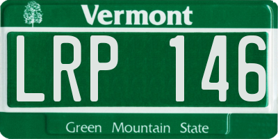 VT license plate LRP146