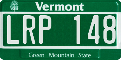 VT license plate LRP148