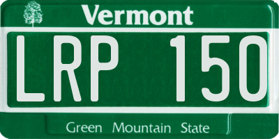 VT license plate LRP150