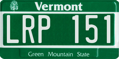 VT license plate LRP151