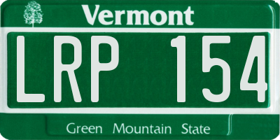 VT license plate LRP154
