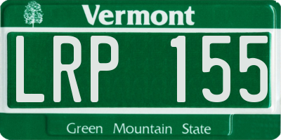 VT license plate LRP155
