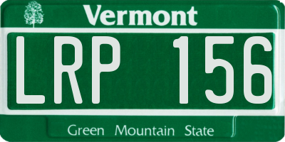 VT license plate LRP156