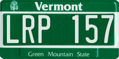 VT license plate LRP157