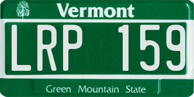 VT license plate LRP159