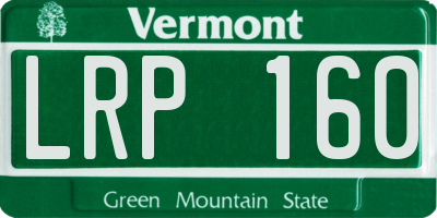 VT license plate LRP160
