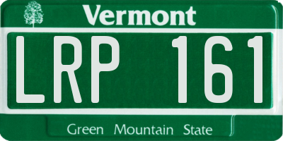 VT license plate LRP161
