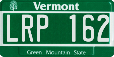 VT license plate LRP162