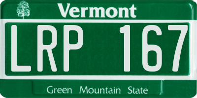 VT license plate LRP167
