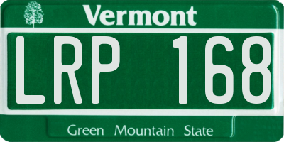 VT license plate LRP168