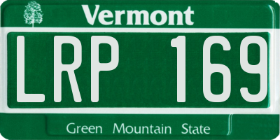 VT license plate LRP169