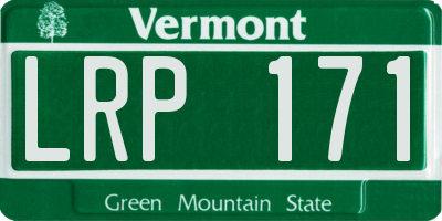 VT license plate LRP171