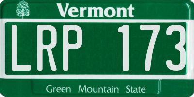VT license plate LRP173