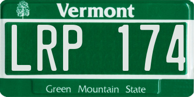 VT license plate LRP174