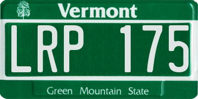 VT license plate LRP175