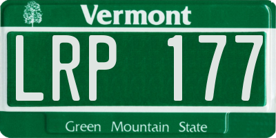 VT license plate LRP177