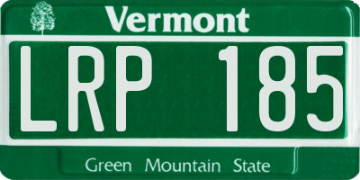 VT license plate LRP185