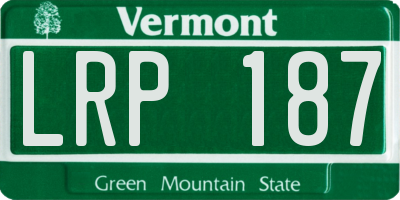 VT license plate LRP187