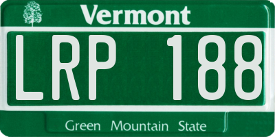 VT license plate LRP188