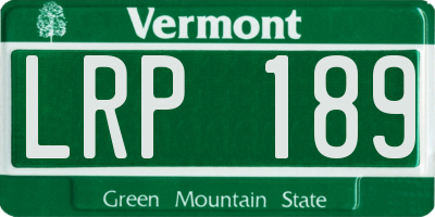 VT license plate LRP189