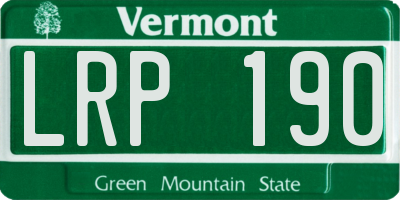 VT license plate LRP190