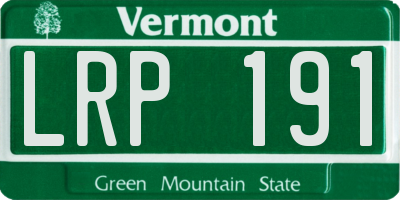 VT license plate LRP191