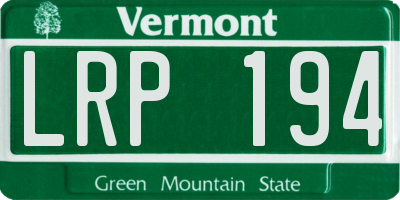 VT license plate LRP194