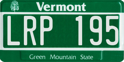 VT license plate LRP195