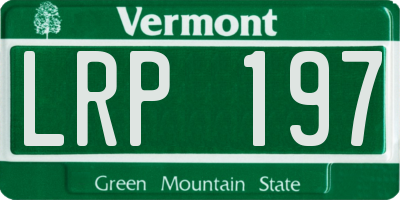 VT license plate LRP197