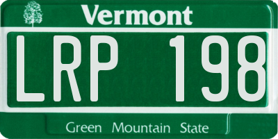 VT license plate LRP198