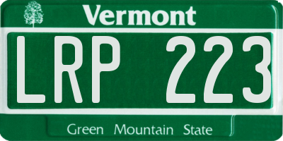 VT license plate LRP223