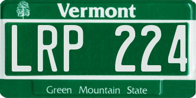 VT license plate LRP224
