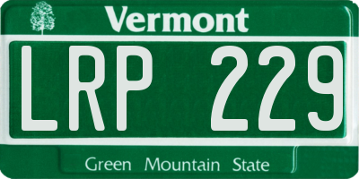 VT license plate LRP229