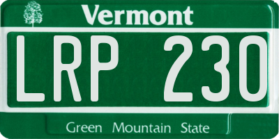 VT license plate LRP230