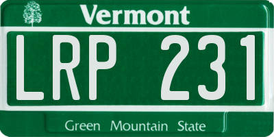 VT license plate LRP231