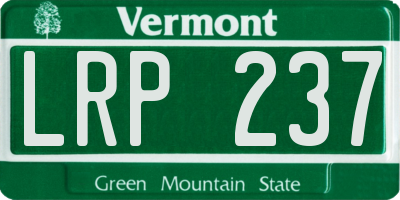 VT license plate LRP237