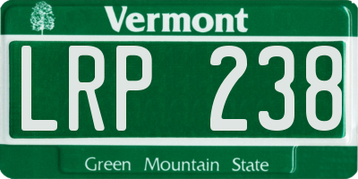 VT license plate LRP238