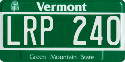 VT license plate LRP240