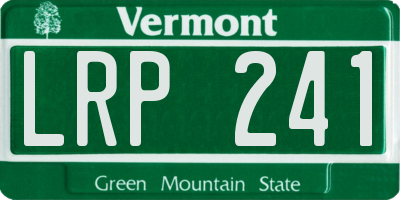 VT license plate LRP241