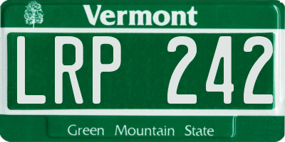 VT license plate LRP242