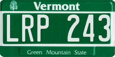 VT license plate LRP243
